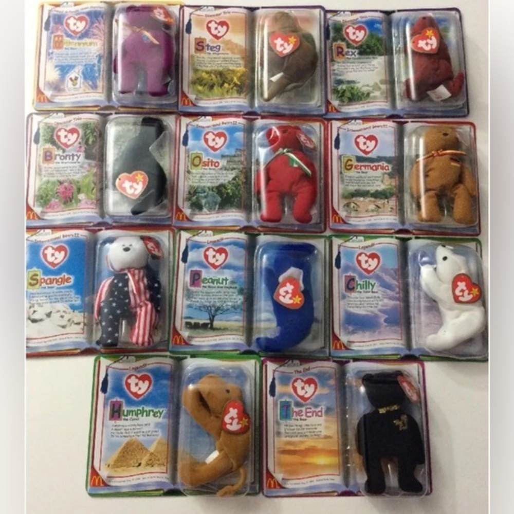 NIP Complete Set 11 McDonald's Teenie Beanie Babies 2000 Sealed